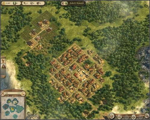 Wyspa Sokoli Kamień na samym początku misji 3. - Rozdział III - Wyprawa do Ziemi Obiecanej (cz.1) | Kampania Anno 1404 - Anno 1404 - poradnik do gry