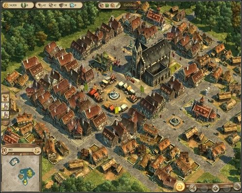 Centrum naszej wyspy na początku gry. - Rozdział V - Nadciągający sztorm (cz.1) | Kampania Anno 1404 - Anno 1404 - poradnik do gry