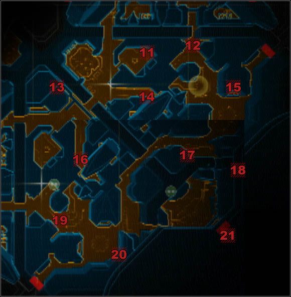 11 - centrum rekrutacyjne UNSC, wejście na dziedziniec znajduje się w południowo-zachodnim rogu - Mapy (2) | Nagrania audio | Halo 3 ODST - Halo 3: ODST - poradnik do gry