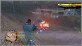 Do zniszczenia mamy w sumie pięć czołgów, atakujących stopniowo - Misje główne - Oasis - Guerrilla - Red Faction: Guerrilla - poradnik do gry