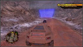 Siadamy za kierownicą przydzielonego nam auta, specjalnie zmodyfikowanego na potrzeby misji #1 - Misje główne - EOS (2) - Guerrilla - Red Faction: Guerrilla - poradnik do gry