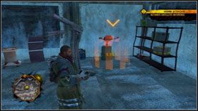 W zaznaczonym miejscu czeka na nas Sam, która prosi o użycie konsoli #1 - Misje główne - EOS (2) - Guerrilla - Red Faction: Guerrilla - poradnik do gry