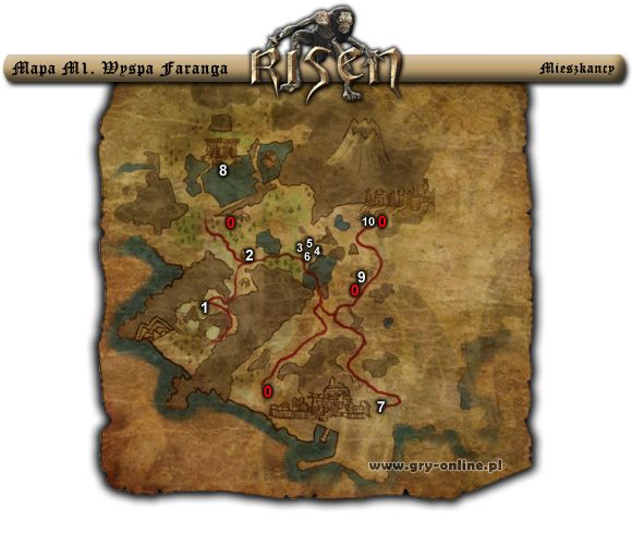 0 - (Mapa M1) Wyspa Faranga - mieszkańcy | Rozdział 1 | Solucja Risen - Risen - poradnik do gry