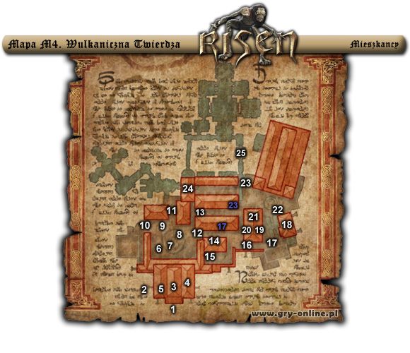 1 - (Mapa M4) Wulkaniczna Twierdza - mieszkańcy | Rozdział 1 | Solucja Risen - Risen - poradnik do gry