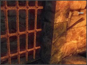 Na ścianie po naszej prawej (punkt zielony) odnajdujemy pierścień który otwiera nam przejście na równoległej do nas ścianie (punkt niebieski) - Wyspa Faranga (3) | Rozdział 2 | Solucja Risen - Risen - poradnik do gry