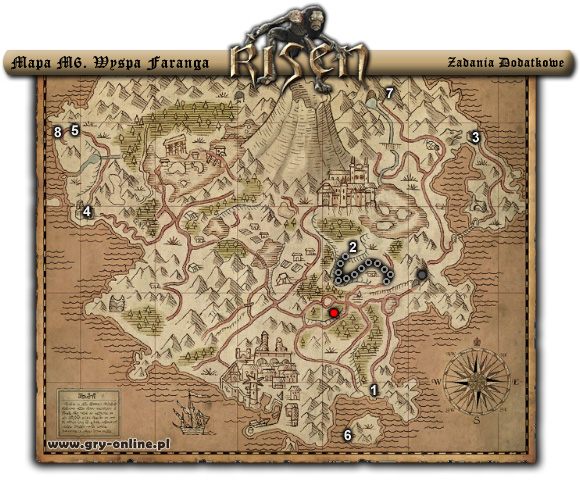 (czerwony) - (Mapa M6) Wyspa Faranga - zadania dodatkowe | Rozdział 3 | Solucja Risen - Risen - poradnik do gry