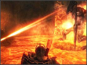 Kiedy przeciwnik wysuwa jedną nogę w bok i przenosi ciężar ciała, to znak że zaraz zaatakuje nas strumieniem energii - Walka Końcowa | Rozdział 4 | Solucja Risen - Risen - poradnik do gry