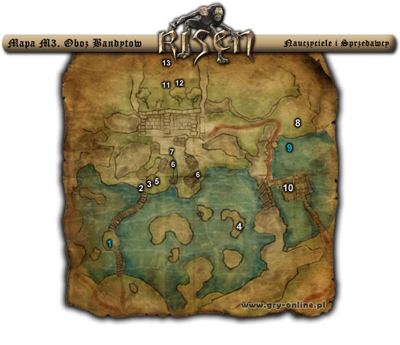 1 - M3 Obóz Bandytów | Nauczyciele i Sprzedawcy | Risen - Risen - poradnik do gry