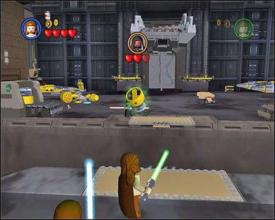 Ścigaj Maula po obwodzie wielkiego cylindra, używając Mocy, by tworzyć sobie stopnie - Chapter 6 - Darth Maul - Story Mode - Episode 1 - LEGO Star Wars: The Complete Saga - poradnik do gry