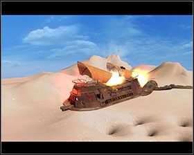 Zniszcz zabezpieczenia na drabinkach po obu stronach pokładu oraz tych na środku - Chapter 2 - The Great Pit of Carkoon - Story Mode - Episode 6 - LEGO Star Wars: The Complete Saga - poradnik do gry