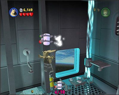W tym samym pomieszczeniu, w którym byłeś zdobywając kanister #5, wejdź Jar Jarem na mały lego-samochodzik - Chapter 1 - Negotiations - Free Play - Episode 1 - LEGO Star Wars: The Complete Saga - poradnik do gry