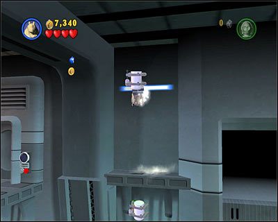 W dużej sali, tuż obok wejścia, w powietrzu lewituje kanister - Chapter 1 - Negotiations - Free Play - Episode 1 - LEGO Star Wars: The Complete Saga - poradnik do gry