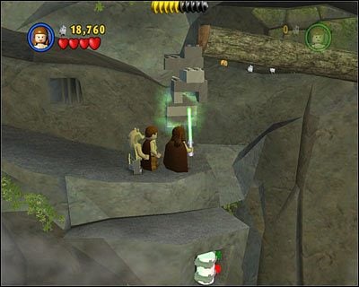 Na początku przedostatniej części etapu zobaczysz kanister poniżej poziomu, na którym się znajdujesz - Chapter 2 - Invasion on Naboo - Free Play - Episode 1 - LEGO Star Wars: The Complete Saga - poradnik do gry