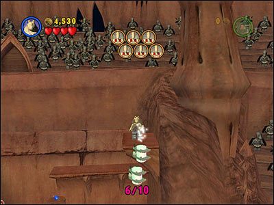 Tym razem poszukaj na platformach za kolumną Obi-Wana - Chapter 4 - Jedi Battle - Free Play - Episode 2 - LEGO Star Wars: The Complete Saga - poradnik do gry