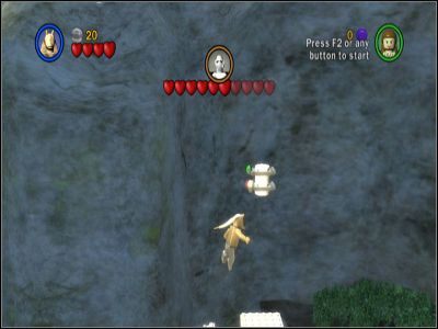 Kolejny kanister znajduje się nad platformą za pierwszym punktem, w który uciekł Grevious - Chapter 3 - General Grevious - Free Play - Episode 3 - LEGO Star Wars: The Complete Saga - poradnik do gry