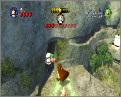 We wnęce skalnej po wyjęciu z niej miny - Chapter 3 - General Grevious - Free Play - Episode 3 - LEGO Star Wars: The Complete Saga - poradnik do gry