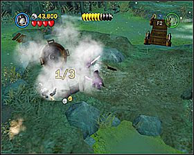 Na obszarze, na którym Luke trenował w Story Mode z Yodą na plecach, otwórz 3 dobrze widoczne włazy - Chapter 4 - Dagobah - Free Play - Episode 5 - LEGO Star Wars: The Complete Saga - poradnik do gry