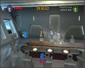 Pierwszy kanister znajdziesz w startowej sali w górnym narożniku z lewej - Chapter 1 - Negotiations - Challenges - Episode 1 - LEGO Star Wars: The Complete Saga - poradnik do gry