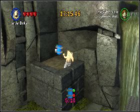 Szósty jest na półce skalnej, do której uzyskasz dostęp po zbudowaniu z klocków mostu, pozwalającego przejść w prawą stronę - Chapter 2 - Invasion of Naboo - Challenges - Episode 1 - LEGO Star Wars: The Complete Saga - poradnik do gry