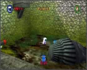 Siódmy niebieski kanister jest na początku bagien, ale żeby się do niego dostać, będziesz musiał skorzystać z Bounty Huntera - Chapter 2 - Invasion of Naboo - Challenges - Episode 1 - LEGO Star Wars: The Complete Saga - poradnik do gry