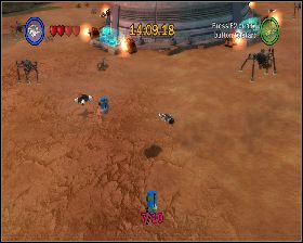 W ostatniej lokacji w połowie drogi między wrogą bazą, a skałami - Chapter 5 - Gunship Cavalry - Challenges - Episode 2 - LEGO Star Wars: The Complete Saga - poradnik do gry