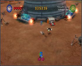 Tuż przy wrogim obiekcie, na lewo od podajnika z bombami - Chapter 5 - Gunship Cavalry - Challenges - Episode 2 - LEGO Star Wars: The Complete Saga - poradnik do gry