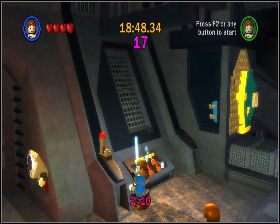 Za żółtą ścianą z klocków z lewej - Chapter 6 - Darth Vader - Challenges - Episode 3 - LEGO Star Wars: The Complete Saga - poradnik do gry