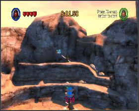 Obejdź pierwsze napotkane bagno i użyj mocy Sitha na czarnym obiekcie przy ścianie - Chapter 2 - Through the Jundland Wastes - Challenges - Episode 4 - LEGO Star Wars: The Complete Saga - poradnik do gry