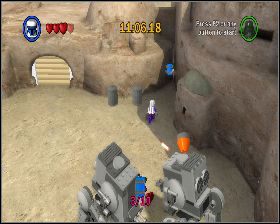 W narożniku z prawej przed wejściem do baru - Chapter 3 - Mos Eisley Spaceport - Challenges - Episode 4 - LEGO Star Wars: The Complete Saga - poradnik do gry