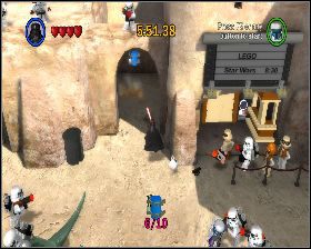 We wnęce na lewo od kina - Chapter 3 - Mos Eisley Spaceport - Challenges - Episode 4 - LEGO Star Wars: The Complete Saga - poradnik do gry