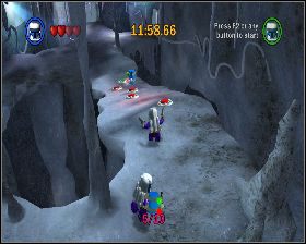 Na ślizgawce z kilkoma przyciskami na ziemi - Chapter 2 - Escape from Echo Base - Challenges - Episode 5 - LEGO Star Wars: The Complete Saga - poradnik do gry