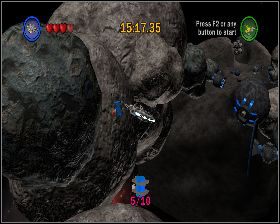 Na początku trzeciej lokacji z lewej strony - Chapter 3 - Falcon Flight - Challenges - Episode 5 - LEGO Star Wars: The Complete Saga - poradnik do gry