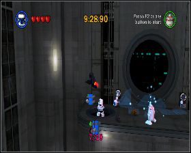 W tej samej lokacji, ale z lewej strony platformy, na której stał Vader - Chapter 5 - Cloud City Trap - Challenges - Episode 5 - LEGO Star Wars: The Complete Saga - poradnik do gry