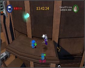 W tej samej lokacji po przebrnięciu przez dużą dziurę użyj kotwicy, aby dostać się na wyższy poziom - Chapter 6 - Betrayal Over Bespin - Challenges - Episode 5 - LEGO Star Wars: The Complete Saga - poradnik do gry