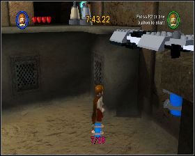 W lokacji klockami, które przepychasz, aby dostać się na wyższą platformę - Chapter 1 - Jabba's Palace - Challenges - Episode 6 - LEGO Star Wars: The Complete Saga - poradnik do gry