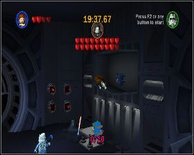 W podwyższonej wnęce z prawej strony - Chapter 5 - Jedi Destiny - Challenges - Episode 6 - LEGO Star Wars: The Complete Saga - poradnik do gry