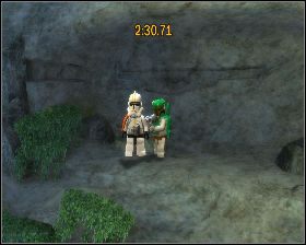 Przeskocz na platformę z lewej i przeleć do półki skalnej. Zniszcz ścianę z klocków i podleć do Cody'ego. - Bounty Hunter Missions - Dodatki - LEGO Star Wars: The Complete Saga - poradnik do gry