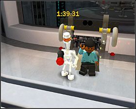 W pokoju kontrolnym na samym końcu etapu (tam, gdzie otwierasz mostek umożliwiający dojście do Sokoła). - Bounty Hunter Missions - Dodatki - LEGO Star Wars: The Complete Saga - poradnik do gry