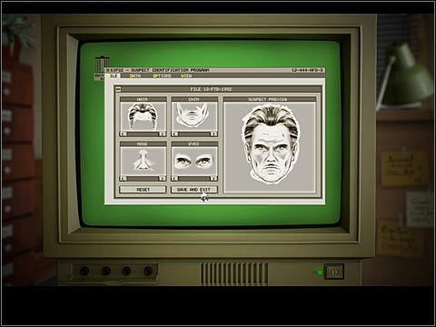 Gdy stworzysz już portret identyczny jak na fotce powyżej, kliknij Save and exit w dole ekranu - Rozdział drugi (1) | Opis przejścia Black Mirror II - Black Mirror II - poradnik do gry