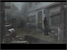 Drzwi z frontu i od tyłu oklejone są, rzecz jasna, taśmą policyjną, nie ma więc szans dostać się tam normalnie - Rozdział drugi (2) | Opis przejścia Black Mirror II - Black Mirror II - poradnik do gry