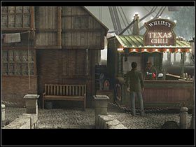 Wyjdź na zewnątrz i udaj się na jarmark po drugiej stronie rzeki - Rozdział trzeci (1) | Opis przejścia Black Mirror II - Black Mirror II - poradnik do gry