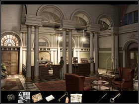 Wróć do hotelu (Gordons Palace - u dołu pocztówki), gdzie nieoczekiwanie ponownie spotkasz pannę Valley - Rozdział trzeci (2) | Opis przejścia Black Mirror II - Black Mirror II - poradnik do gry