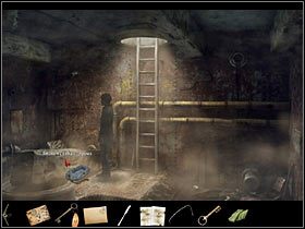 Wdrap się na górę i zbadaj paczkę w dole regału przy kracie celi - Rozdział trzeci (4) | Opis przejścia Black Mirror II - Black Mirror II - poradnik do gry