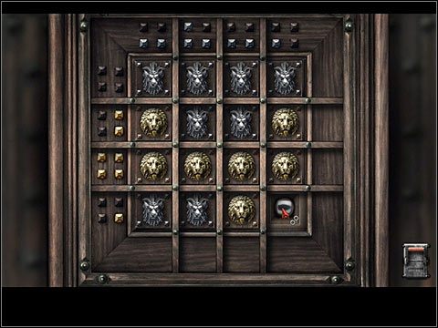 Zauważ, że u góry i po lewej przy każdym kwadraciku znajdują się ćwieki - Rozdział piąty (3) | Opis przejścia Black Mirror II - Black Mirror II - poradnik do gry