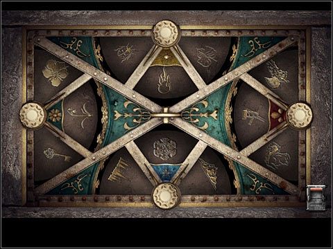 Wykonasz to, klikając (LPM lub PPM) pokrętła na obrzeżach tablicy - Rozdział szósty (1) | Opis przejścia Black Mirror II - Black Mirror II - poradnik do gry