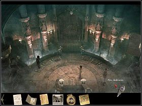 Otworzą się cztery kamienne schowki, z których wyjmij trzy zdobione kostury (schowek jesienny jest niestety pusty) - Rozdział szósty (1) | Opis przejścia Black Mirror II - Black Mirror II - poradnik do gry