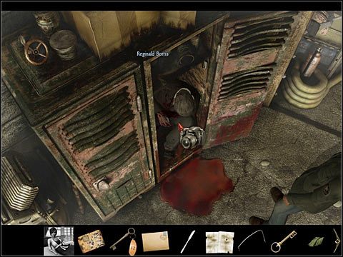 Reginald Borris - a w zasadzie jego zwłoki, które są ukryte w szafce, stojącej w bunkrze, znajdującym się w podziemiach Willow Creek - Dodatki (1) | Opis przejścia Black Mirror II - Black Mirror II - poradnik do gry