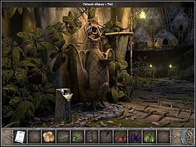 Skieruj się do naczynia (po prawej, przy pniu drzewa, nieopodal hrabiego; zbliżenie) - Platforma (1) | Wyspa Bimini | Chronicles of Mystery Drzewo Życia - Chronicles of Mystery: Drzewo Życia - poradnik do gry