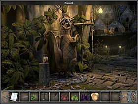 Wędruj więc na rozwidlenie w wiosce, gdzie przejdź w prawo, do odkopanego kamienia, przy którym siedzi Indianin - Platforma (1) | Wyspa Bimini | Chronicles of Mystery Drzewo Życia - Chronicles of Mystery: Drzewo Życia - poradnik do gry