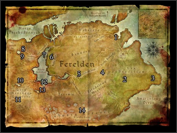 Główne lokacje na mapie - Dragon Age Początek: Mapy świata - Dragon Age: Początek - poradnik do gry